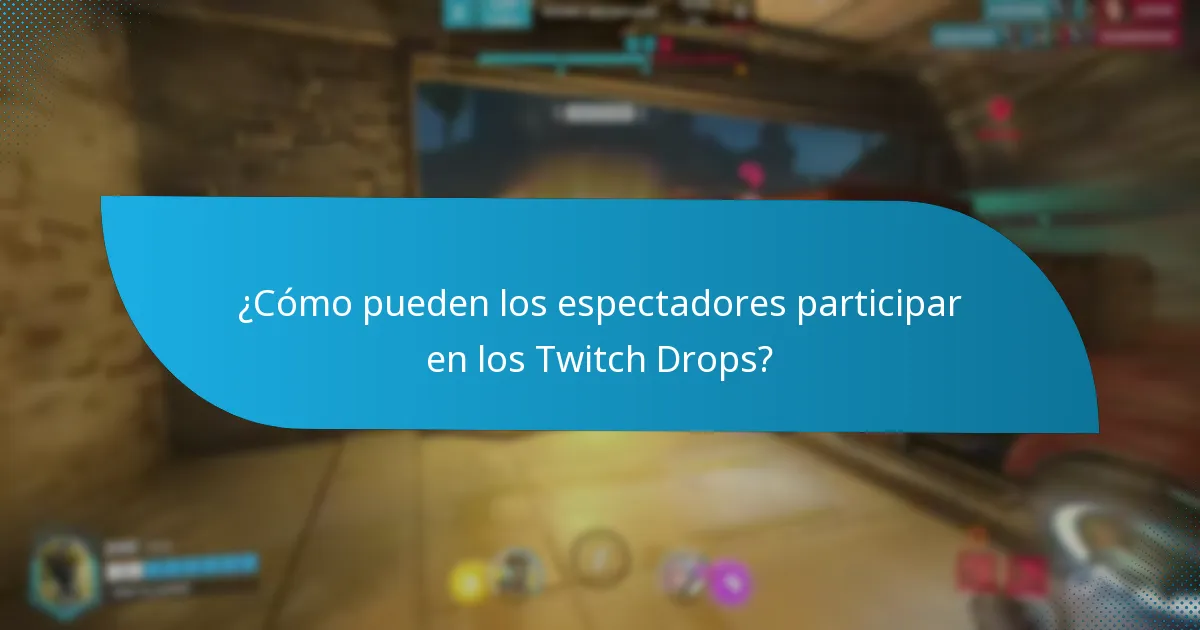 ¿Cómo pueden los espectadores participar en los Twitch Drops?