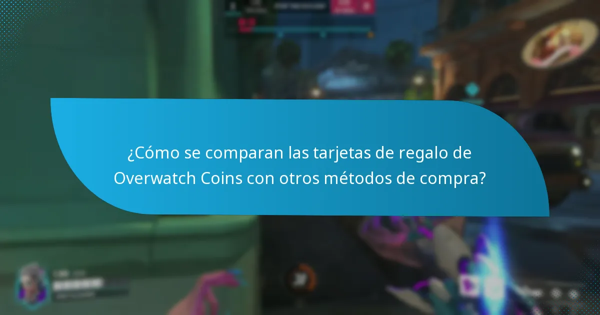 ¿Dónde puedo comprar tarjetas de regalo de Overwatch Coins?