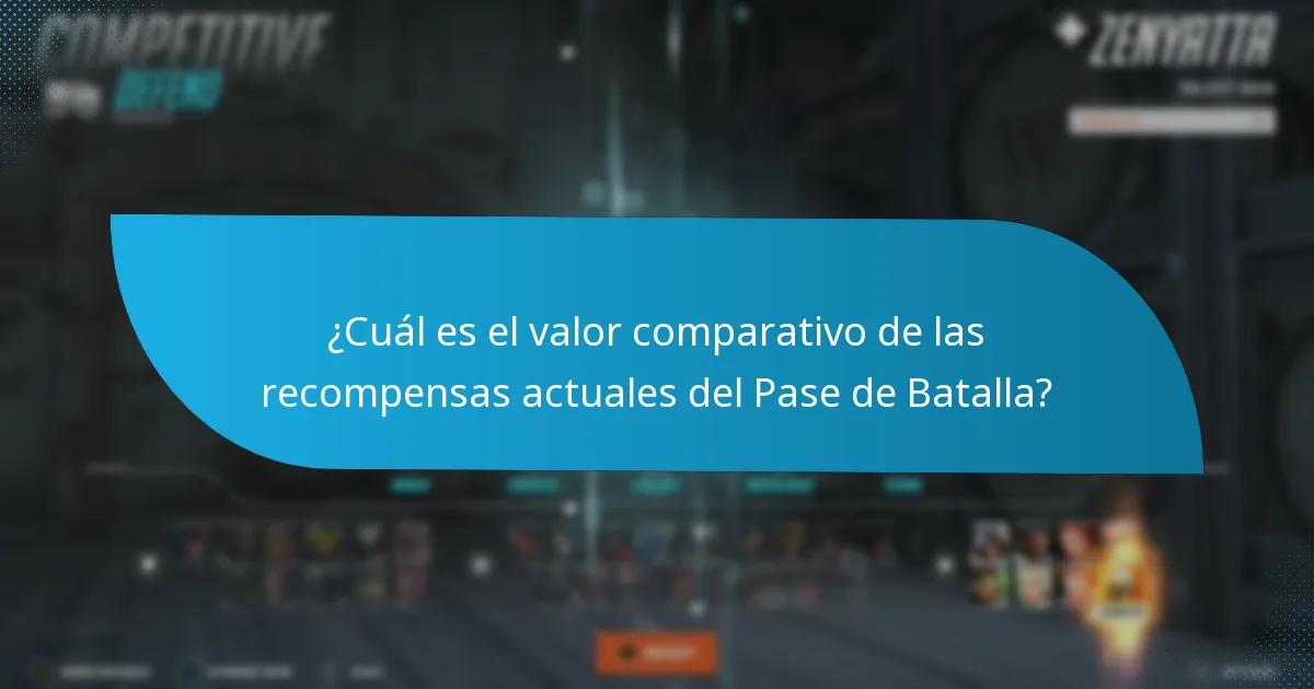 ¿Cuál es el valor comparativo de las recompensas actuales del Pase de Batalla?