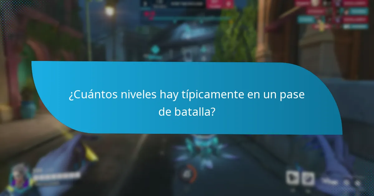¿Cuántos niveles hay típicamente en un pase de batalla?